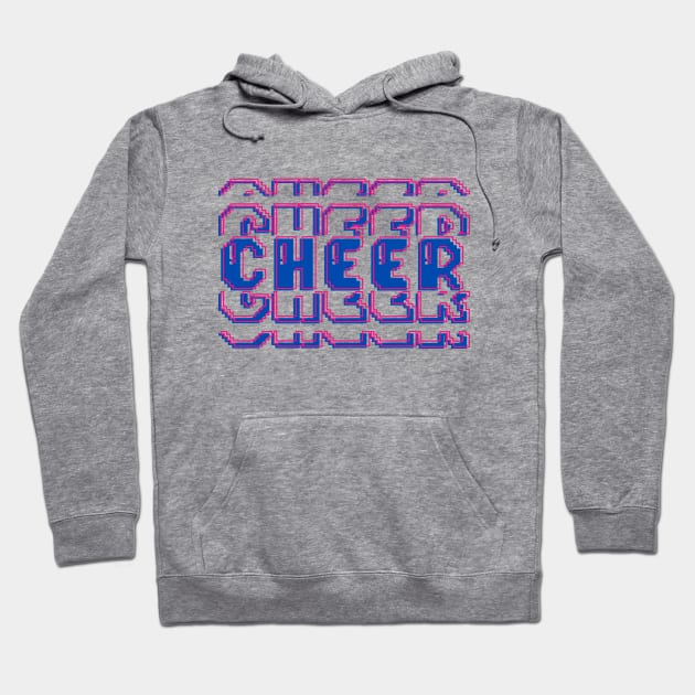 Neon cheer gamer style stacked text Hoodie by PixieMomma Co